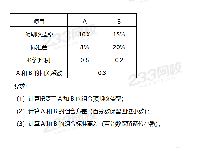 中级财务管理主观题训练